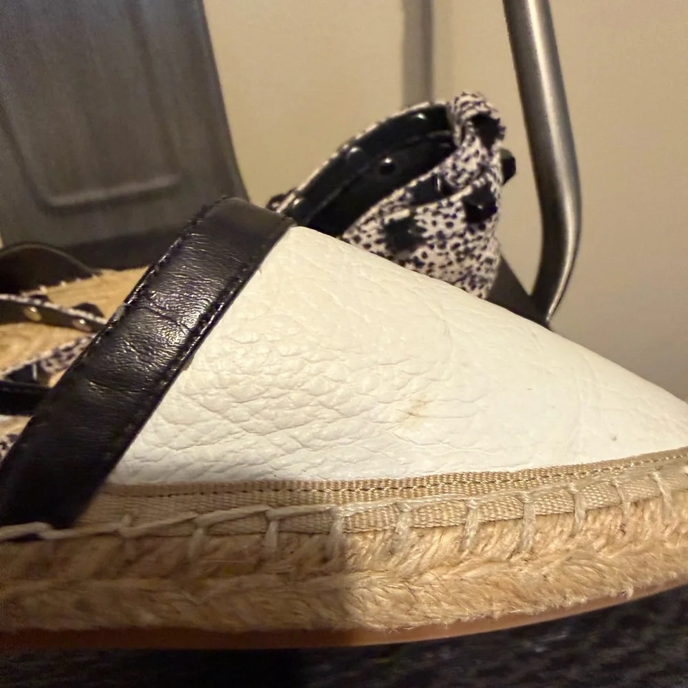 Rebecca Minkoff Gilles Studded Espadrille Ankle Wrap Flats Sz 8